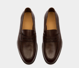 Giay Bally Webb Leather Loafers 'Brown' 6231400