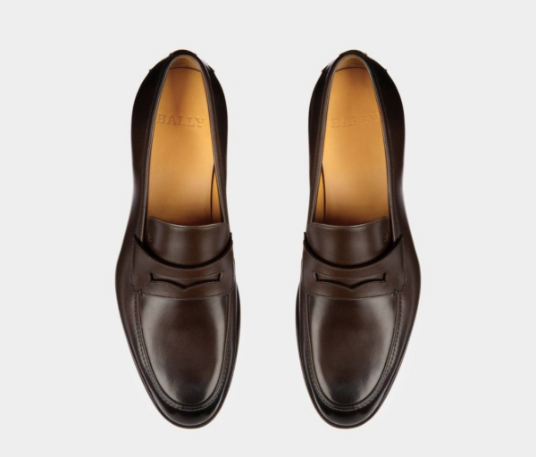 Giay Bally Webb Leather Loafers 'Coffee' 6231397
