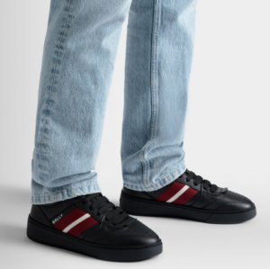 Giay Bally Rebby Calfskin 'Red Black' 6306538