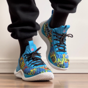 Giay Under Armour  Curry Flow 10 x Patch Kids 'Blue' 3025622-300