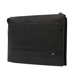 Tui Bally Striped Leather Pouch 'Black' 6236768