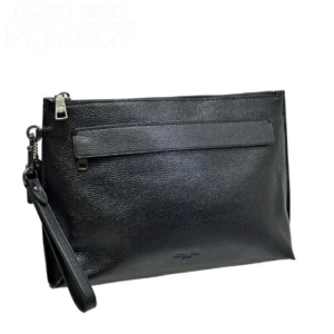 Tui Coach Pebble Leather Second Bag Pouch 'Black' F28614-BLK