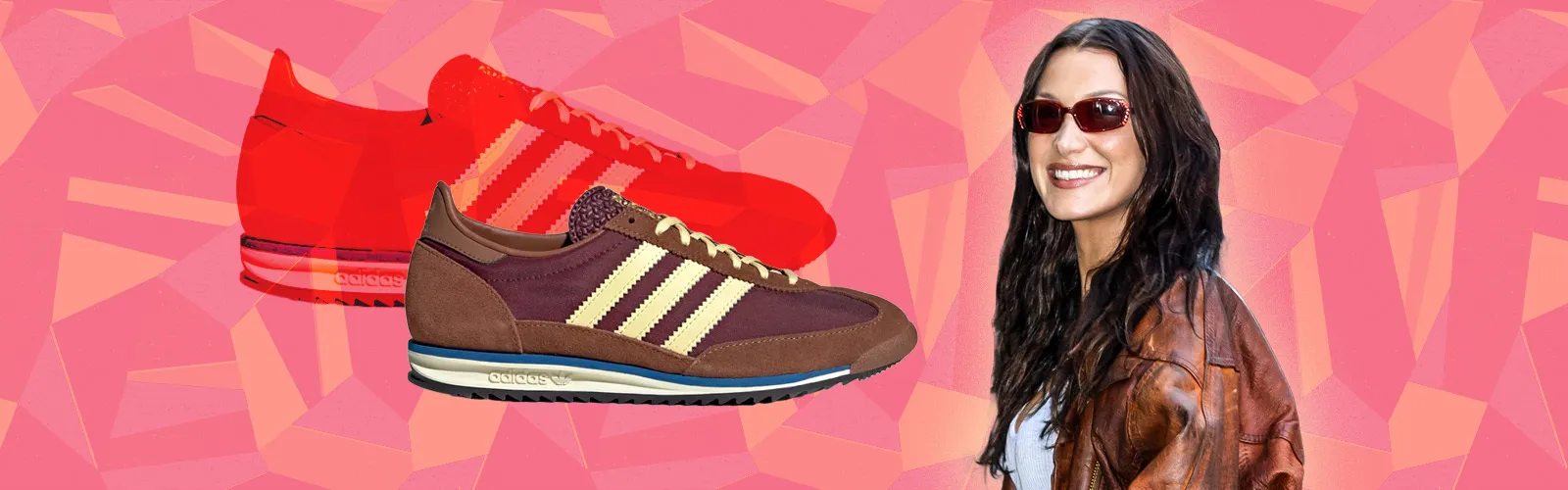 Hinh anh 2: Bella Hadid va doi giay chay bo co dien cua adidas