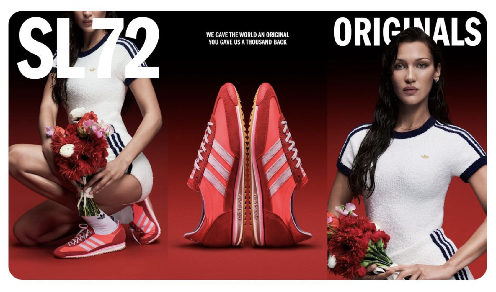 Hinh anh 3: Bella Hadid va doi giay chay bo co dien cua adidas