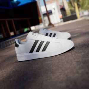 Giay Adidas Grand Court Cloudfoam 'White Black' GW9214