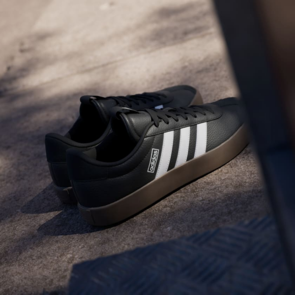 Giay Adidas VL Court 3.0 'Black White Gum' ID6286