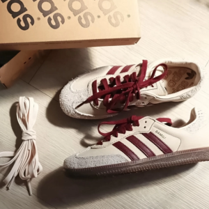 Giay Adidas Samba OG 'Wonder White Maroon' IG1987