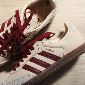 Giay Adidas Samba OG 'Wonder White Maroon' IG1987