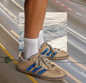 Giay Adidas Gazelle x CLOT 'Linen Khaki Light Blue' IH3641