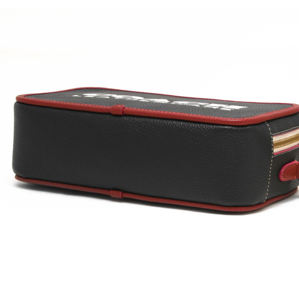 Tui Coach Kia Camera Pebbled Leather 'Black Red' CE735-B4M2