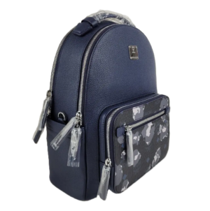 Balo MCM Small Backpack 'Blue Camo' MMKCAVE07B1001