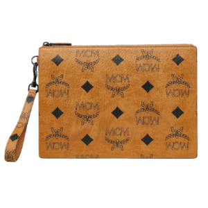 Tui MCM Aren Wristlet Zip Pouch 'Cognac' MXZDATA01CO001