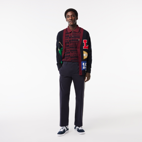 Ao Lacoste Two Tone Badge Print Polo 'Bordeaux' PH2057-51-YUP