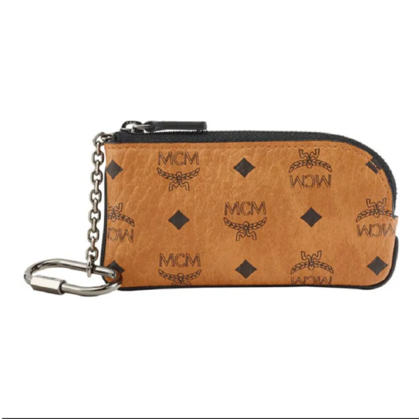 Vi MCM Aren Key Pouch In Visetos 'Cognac' MXKDSTA01CO001