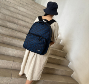 Balo Kenzo Logo Print Allover 'Navy' FB65SA213F36-78