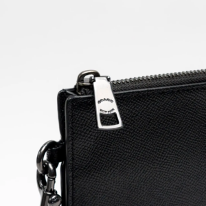 Tui Coach Leather Clutch Bag Crossgrain 'Black' 68154-QBBK