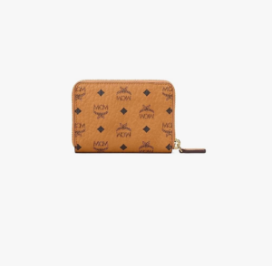 Vi MCM Zip Wallet in Visetos 'Cognac' MYLAAVI03CO001