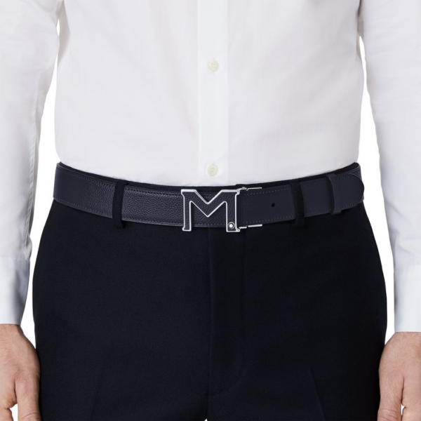 That Lung Montblanc Reversible Leather 'Blue' 129449