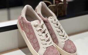 Giay Coach Clip Low Top In Signature Jacquard 'Pink' CG900-PIN