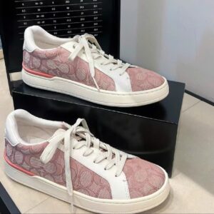 Giay Coach Clip Low Top In Signature Jacquard 'Pink' CG900-PIN