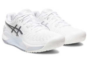 Giay Asics Gel Resolution 9 Wide 'White Pure Silver' 1042A226-100