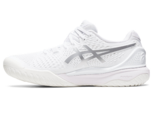 Giay Asics Gel Resolution 9 Wide 'White Pure Silver' 1042A226-100
