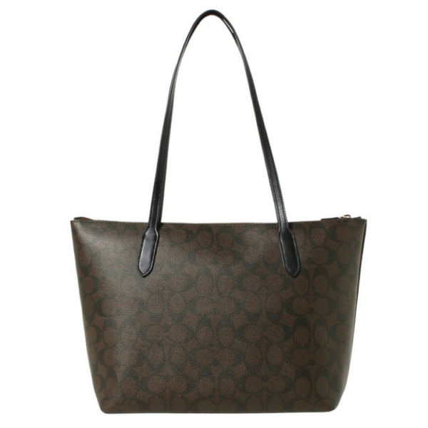 Tui Coach Zip Top Tote In Signature 'Brown' 4455-IMAA8