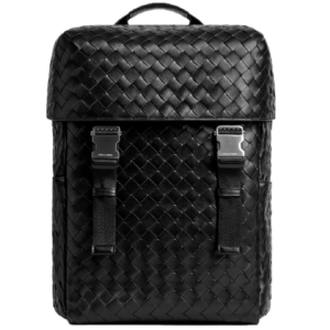 Balo Bottega Veneta Intrecciato Flap 'Black' 766580V2HL28803