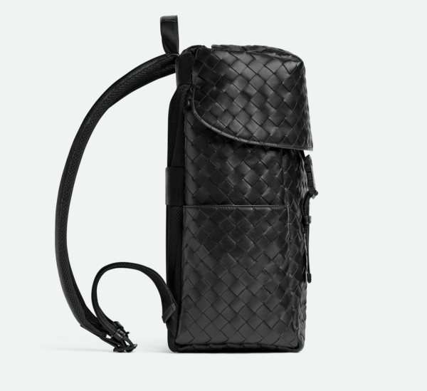 Balo Bottega Veneta Intrecciato Flap 'Black' 766580V2HL28966