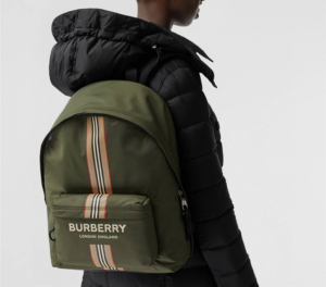 Balo Burberry Logo Stripe 'Green Beige' 80357651