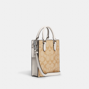 Tui Coach North South Mini Tote In Signature Canvas 'Light Khaki' CJ494-SIGHA