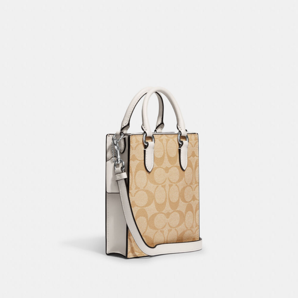Tui Coach North South Mini Tote In Signature Canvas 'Light Khaki' CJ494-SIGHA