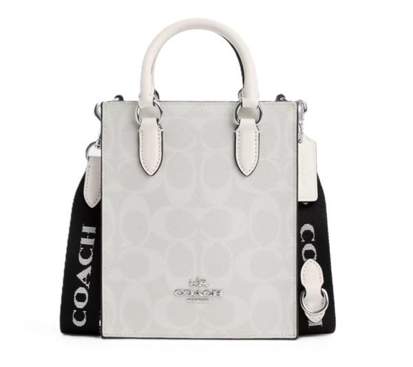 Tui Coach North South Mini Tote In Signature Canvas 'White' CP011-SVVS5