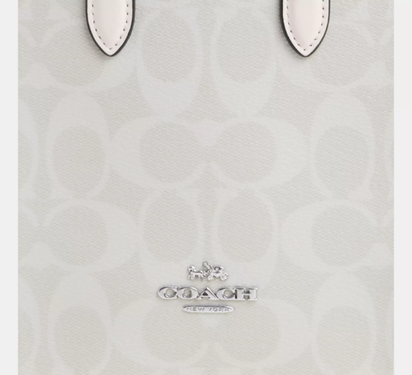 Tui Coach North South Mini Tote In Signature Canvas 'White' CP011-SVVS5