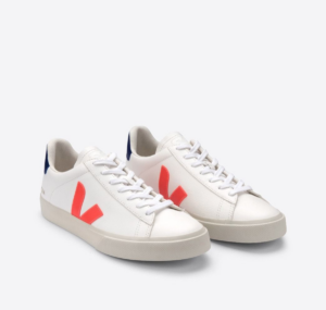 Giay Veja Campo Leather 'White Orange Fluo' CP052195