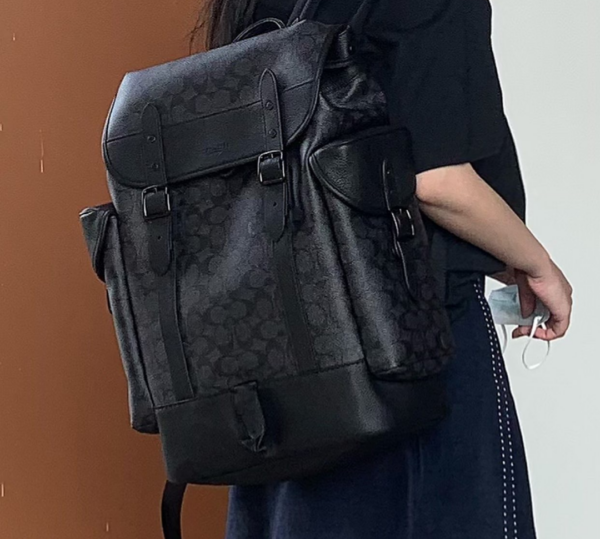 Balo Coach Hitch In Signature Canvas 'Black' C7673-JICHR