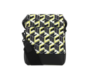 Tui MCM Cubic Logo Small Crossbody 'Black Yellow' MMRCSCK01YW001