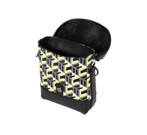 Tui MCM Cubic Logo Small Crossbody 'Black Yellow' MMRCSCK01YW001