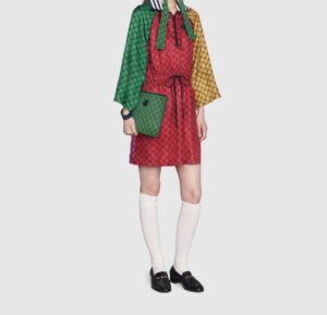 Tui Gucci Canvas Patchwork 'Forest Green' 657581-2UZAN-3368