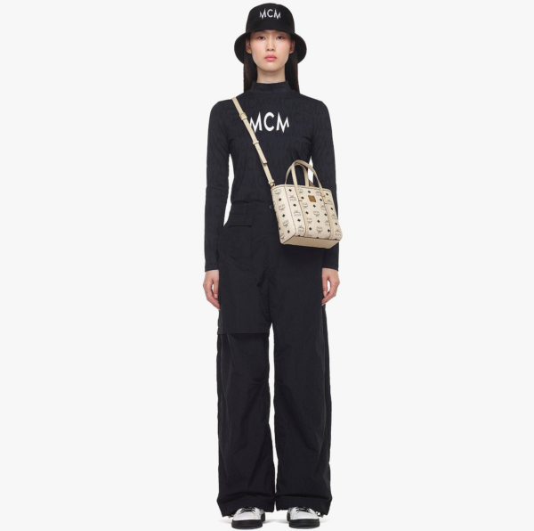 Tui MCM Toni Shopper In Visetos 'Beige' MWPAATN04I8001