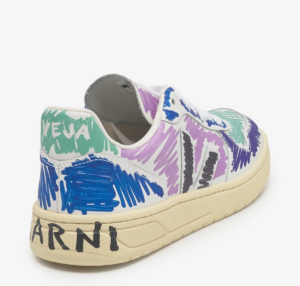 Giay Veja x Marni Low Top Sneakers 'White Purple Graffiti' VXMS-3081AXV102000C80