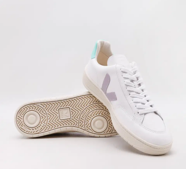 Giay Veja V-12 Leather Sneaker 'White Mint' XD022154-W