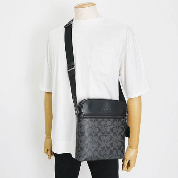 Tui Coach Bag Signature 'Gray Black' F4010-QBMI5