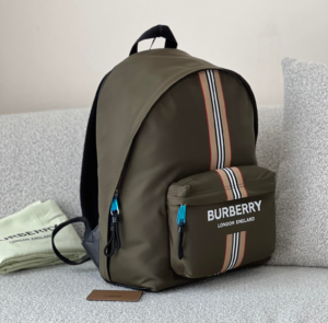 Balo Burberry Logo Stripe 'Green Beige' 80357651