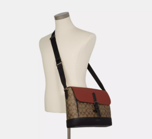 Tui Coach Hudson Messenger Bag 'Brown Red' C8142-QBTUI