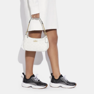 Tui Coach Terry Canvas Logo Shoulder Bag 'White' CA548-IMRFF