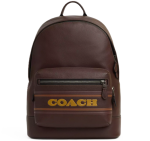Balo Coach West Backpack With Stripe 'Gunmetal' CG995-QBMAA