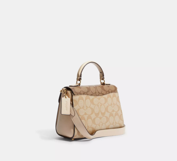 Tui Coach Morgan Top Handle Satchel Canvas 'Light Khaki' CH314-IMOT4