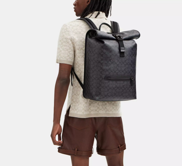 Balo Coach Beck Roll Top In Signature 'Black' CL252-CHR