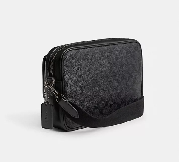 Tui Coach Charter Flap Crossbody 24 'Black' CR712-CHR
